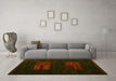 Machine Washable Abstract Yellow Contemporary Rug in a Living Room, wshcon1146yw