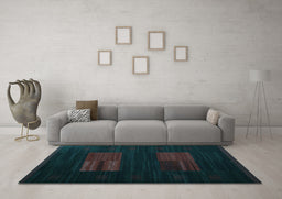 Machine Washable Abstract Light Blue Contemporary Rug in a Living Room, wshcon1146lblu