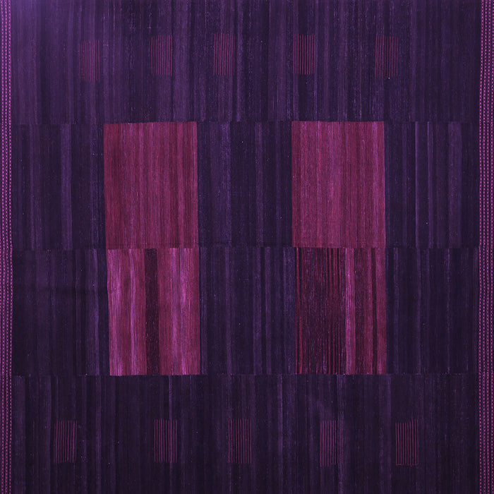 Square Abstract Purple Contemporary Rug, con1146pur
