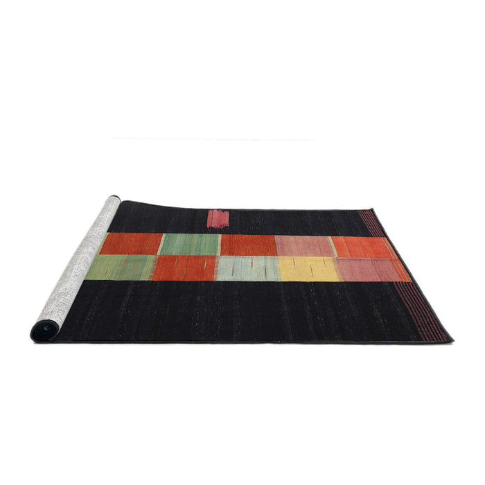 Serging Thickness of Machine Washable Contemporary Brown Rug, wshcon1147