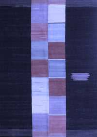 Abstract Blue Contemporary Rug, con1147blu