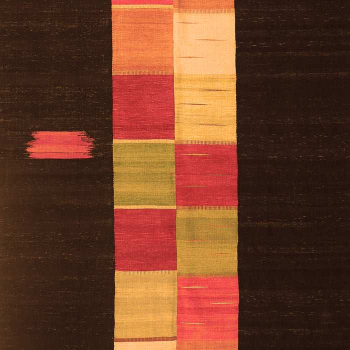Abstract Orange Contemporary Rug, con1147org