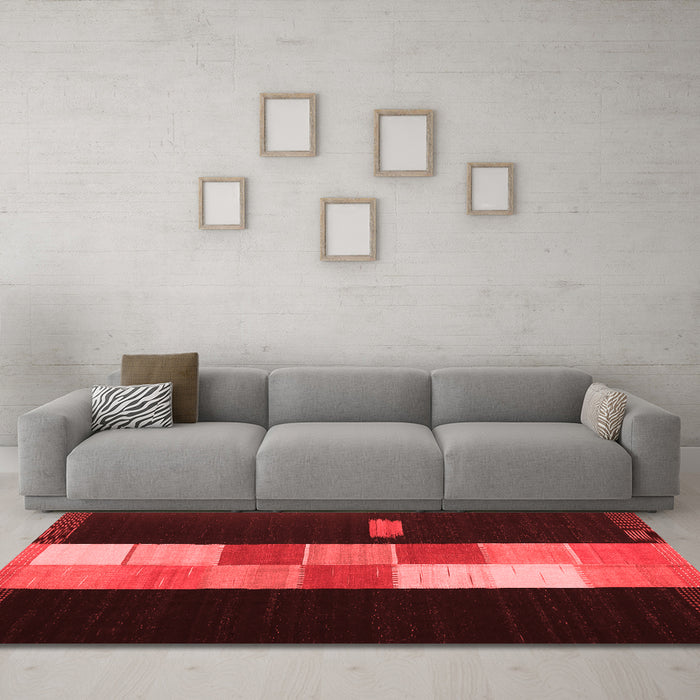 Contemporary Red Washable Rugs