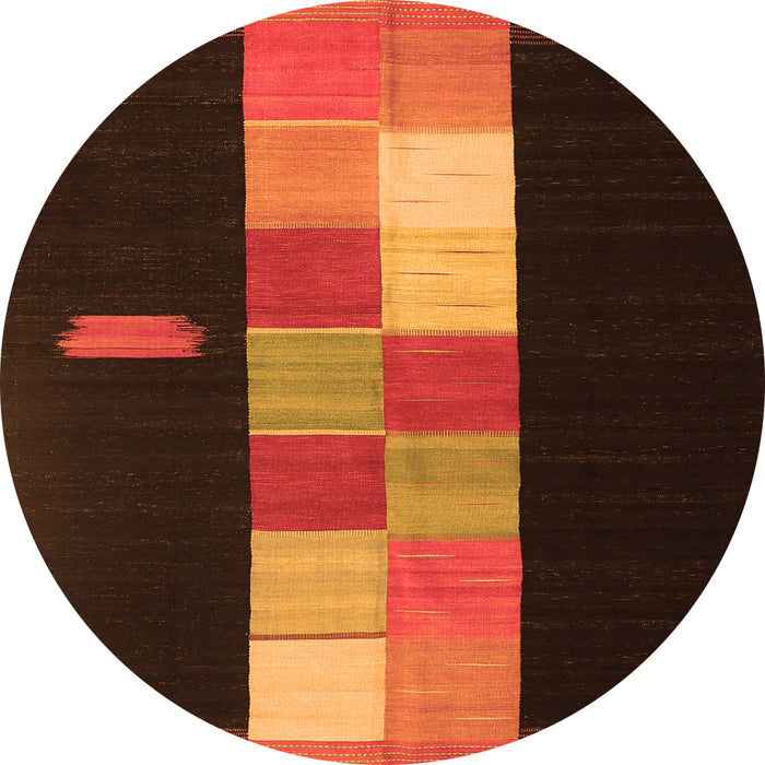 Machine Washable Abstract Orange Contemporary Area Rugs, wshcon1147org