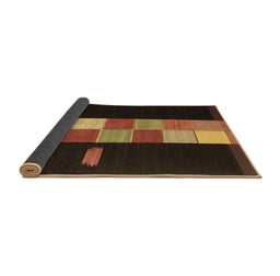 Sideview of Abstract Brown Contemporary Rug, con1147brn