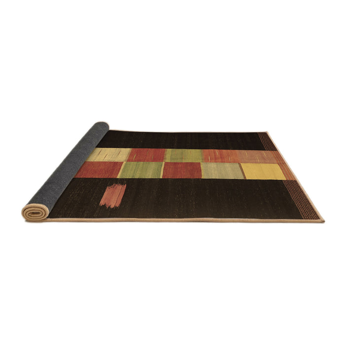 Sideview of Abstract Brown Contemporary Rug, con1147brn