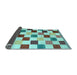 Sideview of Checkered Light Blue Modern Rug, con1148lblu