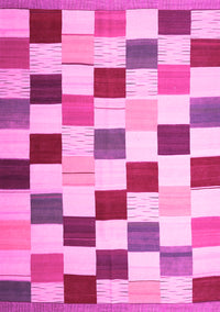 Checkered Pink Modern Rug, con1148pnk