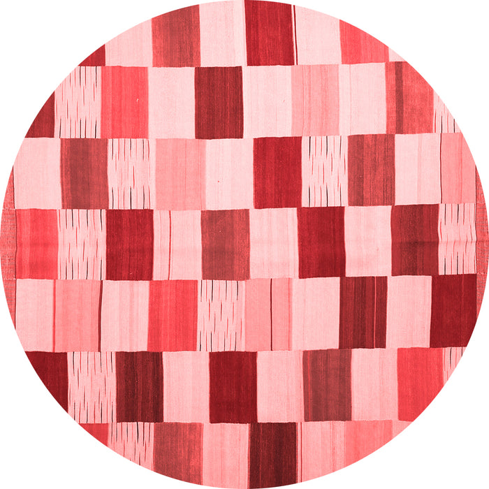 Machine Washable Checkered Red Modern Rug, wshcon1148red