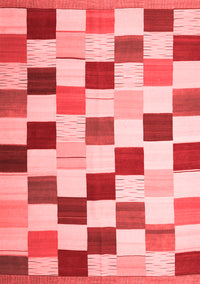 Checkered Red Modern Rug, con1148red