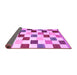 Sideview of Checkered Purple Modern Rug, con1148pur