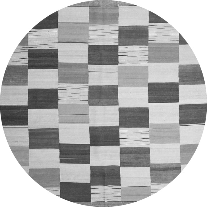 Square Checkered Gray Modern Rug, con1148gry