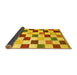 Sideview of Checkered Yellow Modern Rug, con1148yw