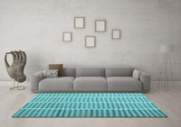 Machine Washable Abstract Light Blue Contemporary Rug, wshcon1149lblu