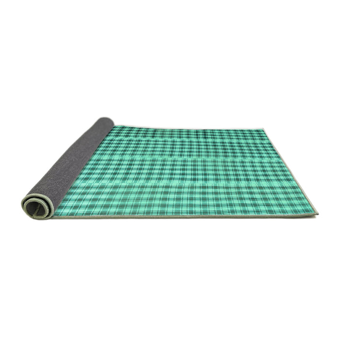 Sideview of Abstract Turquoise Contemporary Rug, con1149turq