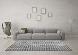 Machine Washable Abstract Gray Contemporary Rug in a Living Room,, wshcon1149gry
