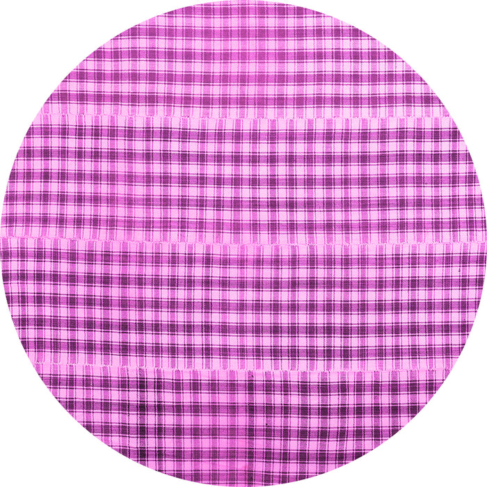 Round Abstract Pink Contemporary Rug, con1149pnk