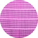 Round Abstract Pink Contemporary Rug, con1149pnk