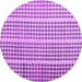 Round Abstract Purple Contemporary Rug, con1149pur