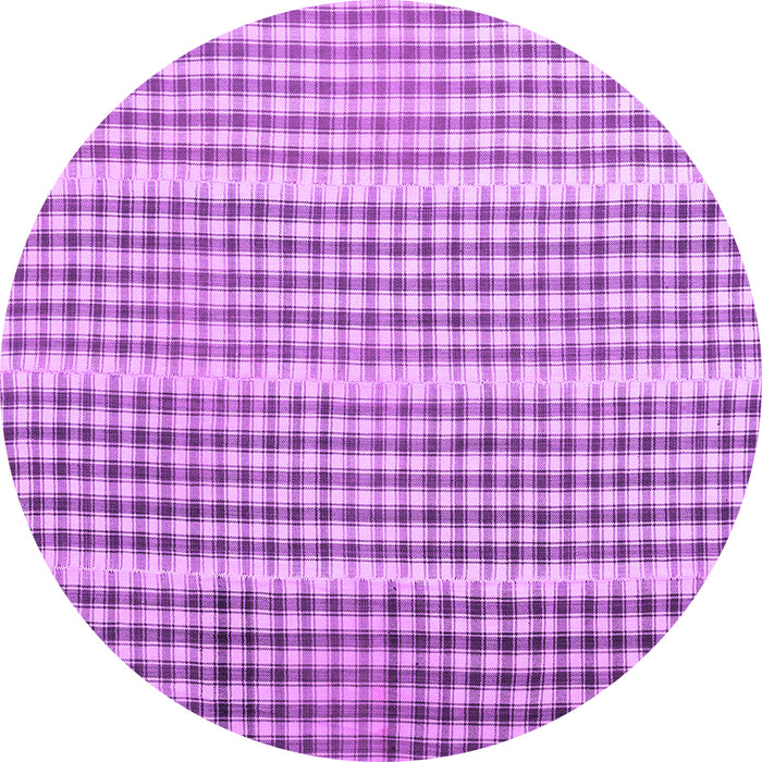 Round Machine Washable Abstract Purple Contemporary Area Rugs, wshcon1149pur