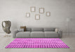 Machine Washable Abstract Pink Contemporary Rug in a Living Room, wshcon1149pnk