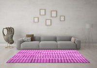 Machine Washable Abstract Pink Contemporary Rug, wshcon1149pnk