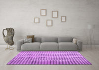 Machine Washable Abstract Purple Contemporary Rug, wshcon1149pur
