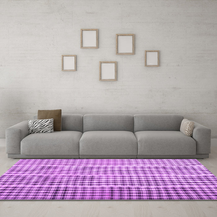 Machine Washable Abstract Purple Contemporary Area Rugs in a Living Room, wshcon1149pur
