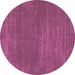 Round Abstract Pink Contemporary Rug, con114pnk