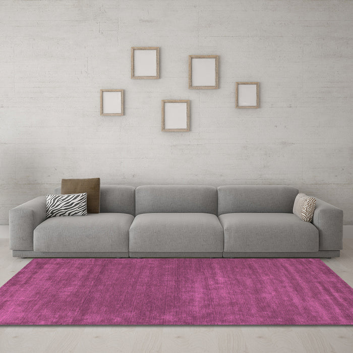 Machine Washable Abstract Pink Contemporary Rug in a Living Room, wshcon114pnk