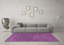 Machine Washable Abstract Purple Contemporary Area Rugs in a Living Room, wshcon114pur