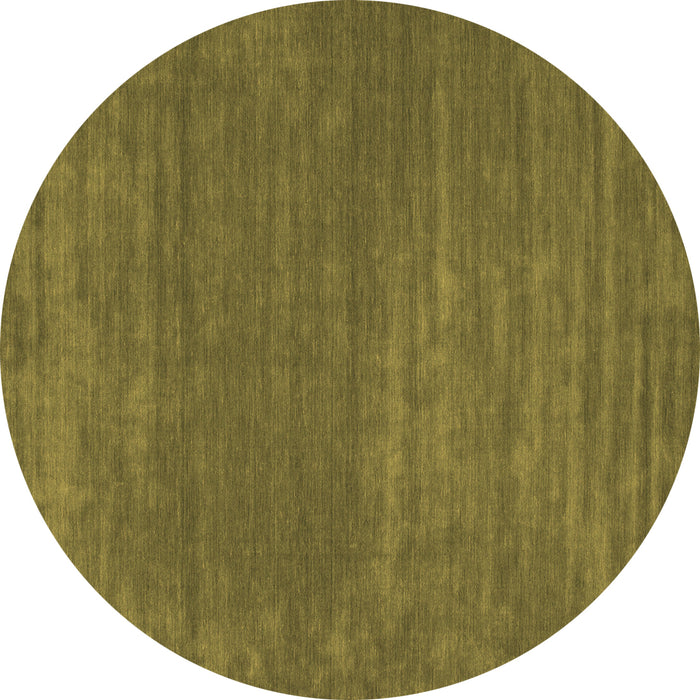 Round Abstract Brown Contemporary Rug, con114brn