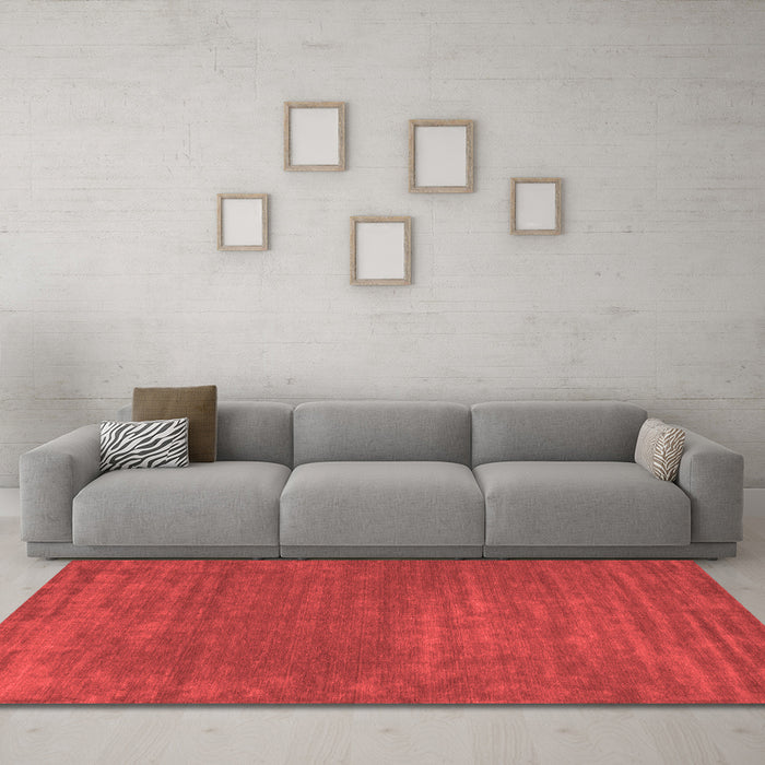 Contemporary Red Washable Rugs