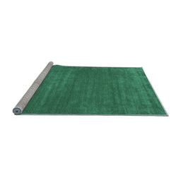 Sideview of Machine Washable Abstract Light Blue Contemporary Rug, wshcon114lblu