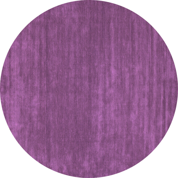Round Abstract Purple Contemporary Rug, con114pur
