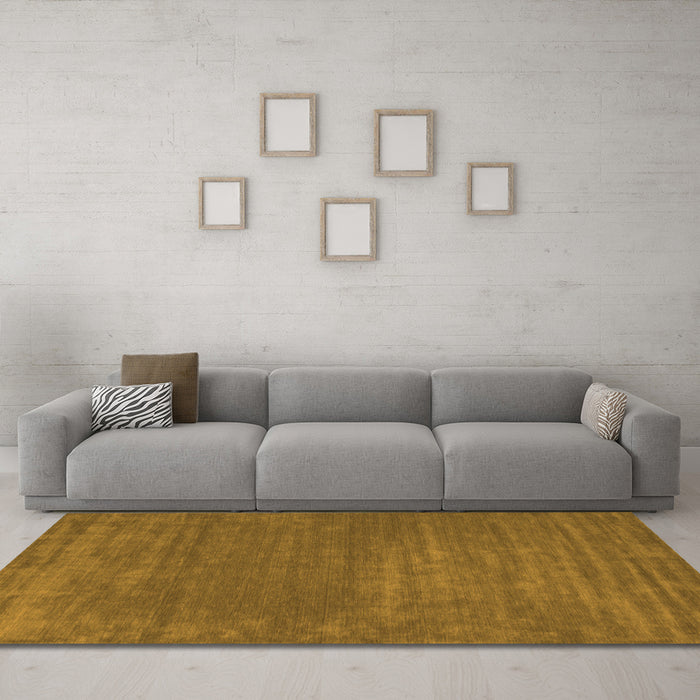 Machine Washable Abstract Orange Contemporary Area Rugs in a Living Room, wshcon114org