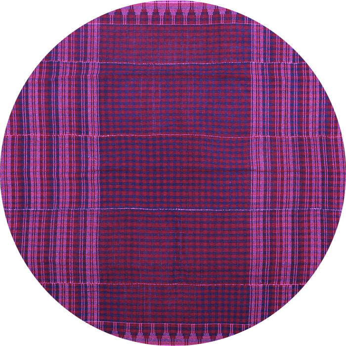 Round Oriental Purple Traditional Rug, con1150pur