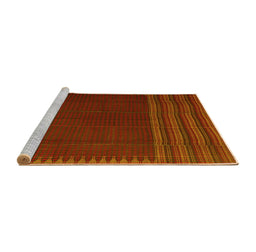 Sideview of Machine Washable Oriental Yellow Traditional Rug, wshcon1150yw