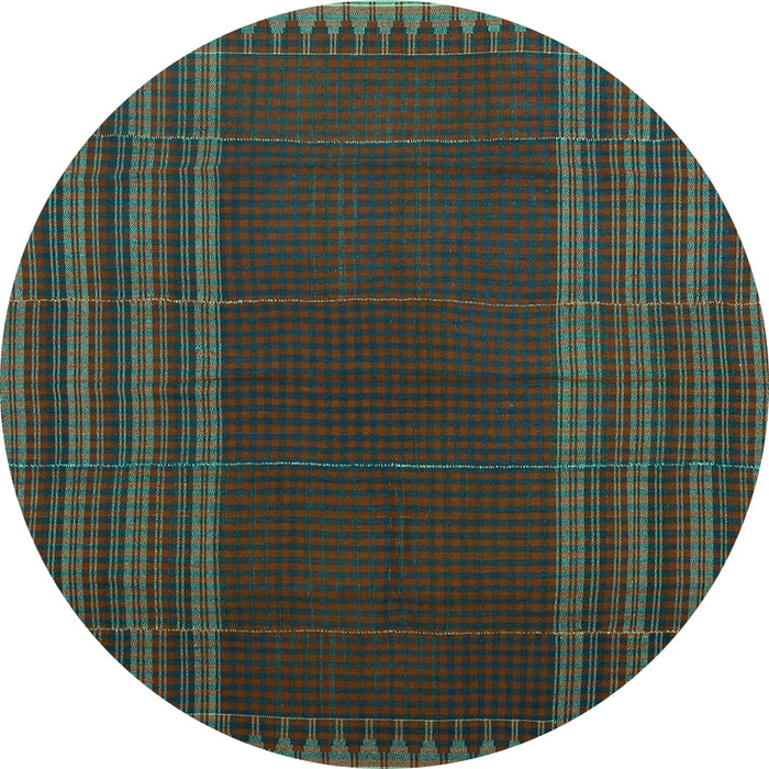 Round Oriental Turquoise Traditional Rug, con1150turq