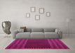 Machine Washable Oriental Pink Traditional Rug in a Living Room, wshcon1150pnk