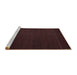 Serging Thickness of Machine Washable Contemporary Bakers Brown Rug, wshcon1151