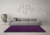 Machine Washable Abstract Purple Contemporary Rug, wshcon1151pur