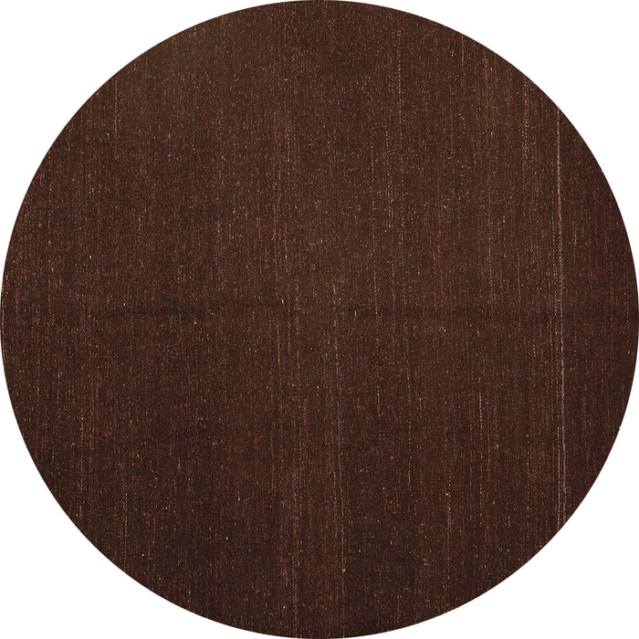 Round Machine Washable Abstract Brown Contemporary Rug, wshcon1151brn