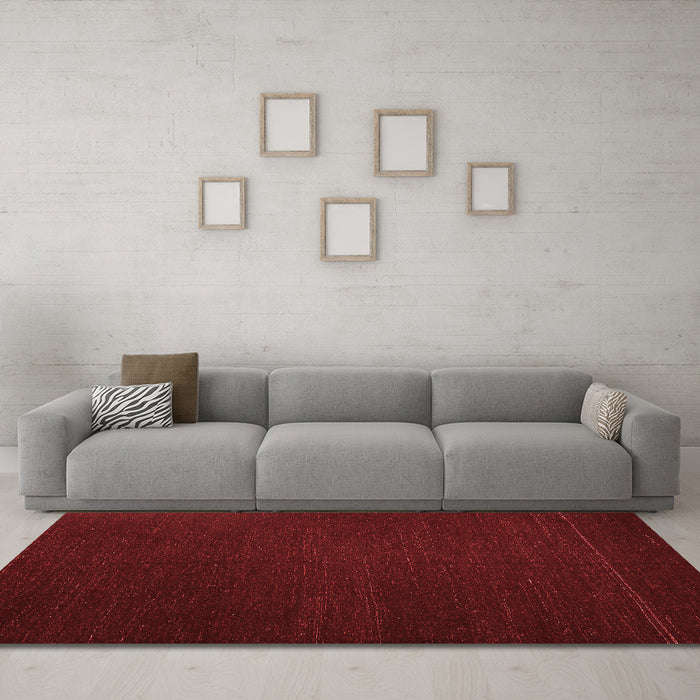 Contemporary Red Washable Rugs