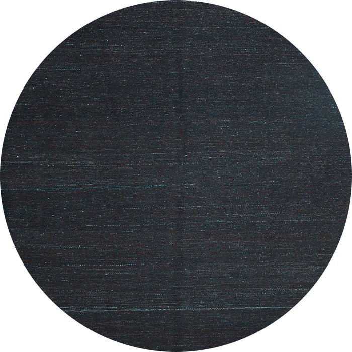 Round Abstract Light Blue Contemporary Rug, con1151lblu