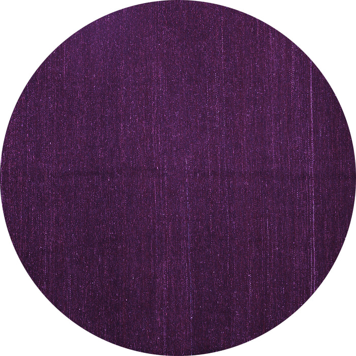 Round Machine Washable Abstract Purple Contemporary Area Rugs, wshcon1151pur