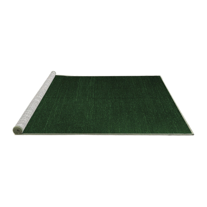 Sideview of Machine Washable Abstract Emerald Green Contemporary Area Rugs, wshcon1151emgrn