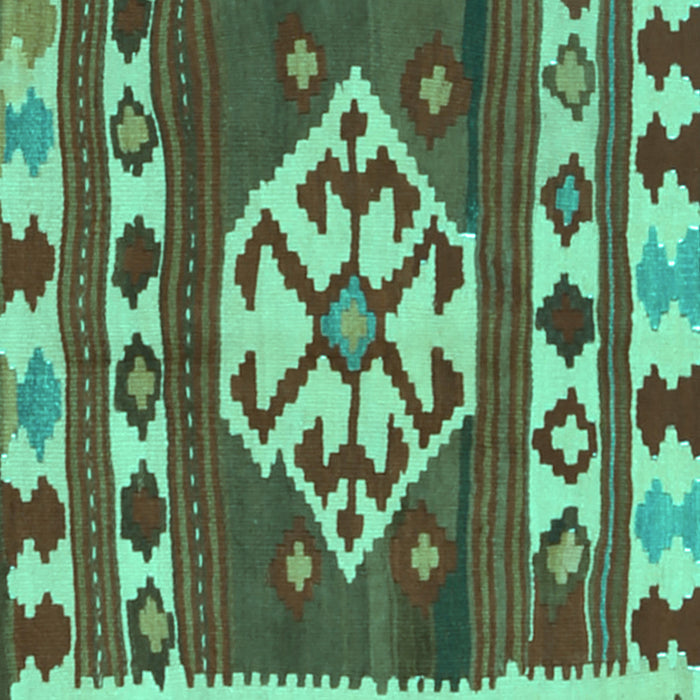 Machine Washable Southwestern Turquoise Country Area Rugs, wshcon1152turq