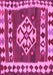 Machine Washable Southwestern Pink Country Rug, wshcon1152pnk