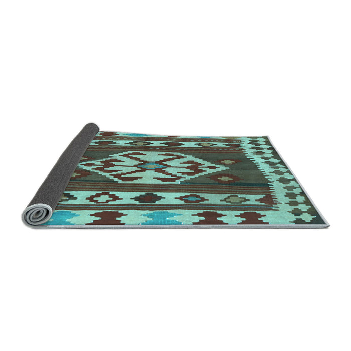 Sideview of Southwestern Light Blue Country Rug, con1152lblu